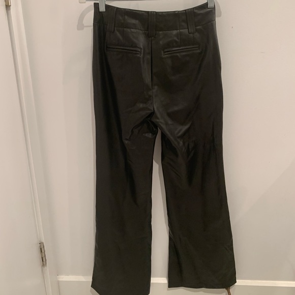 The Naomi wide leg flare pant by Anthropologie faux leather edition - Picture 3 of 5